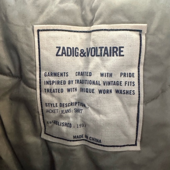 Zadig & Voltaire Mink Collar Shearling Coat size Medium NWT - Picture 4 of 5